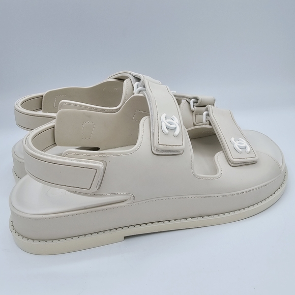 Chanel Cream Ivory Sandals size 38 - Picture 4 of 15